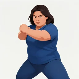 a professional photo of a thick filipina woman charging up her ki, illustrated by akira toriyama, dynamic lighting, 8 k, ultra detailed
