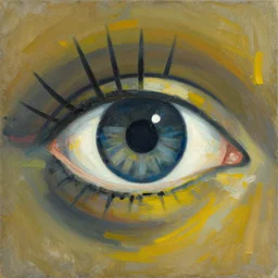 The all seing eye by Alberto Burri, painterly brushwork