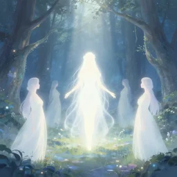 A realm inhabited by ethereal beings of pure light