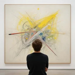 contemplating wishes, Jackson Pollock, 4K, on canvas