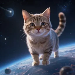 spiritual cat in space, ue 5, ue 6, unreal engine 5, cinematic 4 k wallpaper, 8 k, ultra detailed, by popular digital artist, beautiful image, resolution, artstation