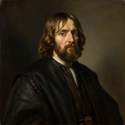 portrait of a emperor palpatine from'star wars'in the style of rembrandt, oil on canvas, 1 6 4 0, rijksmuseum