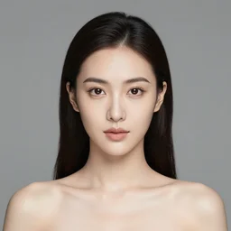 beautiful symmetric woman portrait