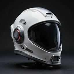 highly detailed futuristic alien space helmet product photo