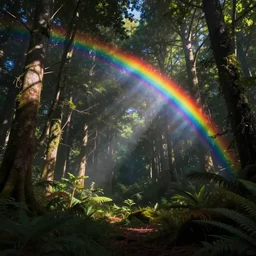 rainbow cosmic forest