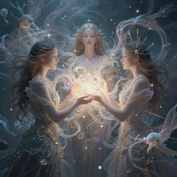 divine introspective reflections of prophetic visions of infinite love as the phantasmagoric beauty, 8 k resolution hyperdetailed, surrealism