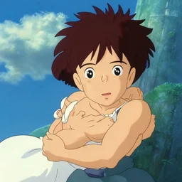 (2008) Ponyo film covers,Studio Ghibli,epic,masterpiece illustration in the style of Keith Thompson, digital art