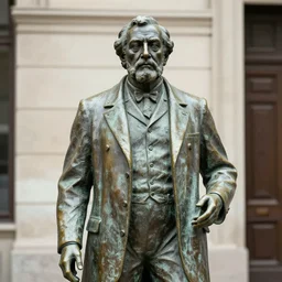 Nicanor Parra as a bronze statue