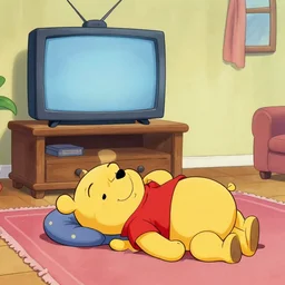 Winnie-The-Pooh passed out in front of his living room television, Webcomic
