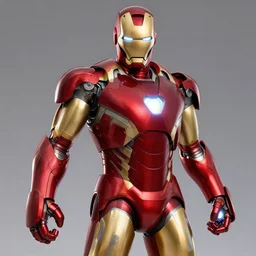 mercy from overwatch in an iron man armor