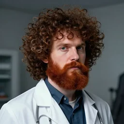 curled perspective digital art of curly hair doctor with ginger beard by anton fadeev from nightmare before christmas