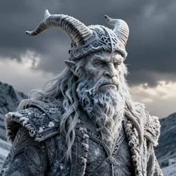 Steve Buscemi as a frost giant with a sideways horned hat