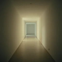 noisy color photograph of a retrofuturist liminal space, hallways, minimalist, cinematic, soft vintage glow