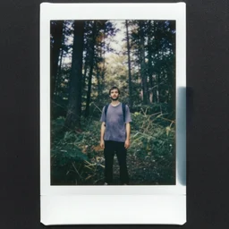 the man of the forest, surreal, 1 9 1 0 polaroid photo