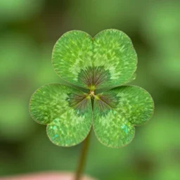 iridescent four - leaf clover.