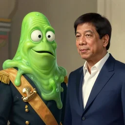 rodrigo duterte and ferdinand marcos jr. in hell, greg rutkowski, immerse, slime, 1 9 th century