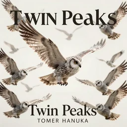Twin Peaks book movie poster artwork by Tomer Hanuka Rendering of an flock ominous owls exploding and flying all around Dale Cooper, full of details, by Makoto Shinkai and thomas kinkade, Matte painting, trending on artstation and unreal engine