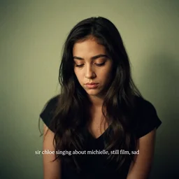 ''sir chloe singing about michelle, still film, sad''