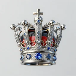 the crown jewel of the german government, amulet with the theme of germany, octane render, metallic, gemstones