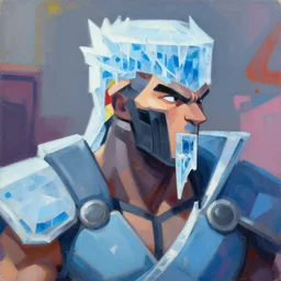 greg manchess mid shot portrait painting of angry subzero from mortal kombat as overwatch character, medium shot, asymmetrical, profile picture, organic painting, sunny day, matte painting, bold shapes, fozen ice hard edges, street art, trending on artstation, by huang guangjian and gil elvgren and sachin teng