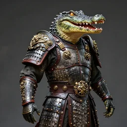 photo of a warrior with crocodile themed armour. extremely detailed. dslr. 8 5 mm.