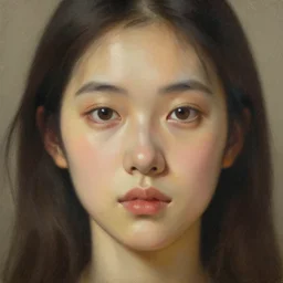 portrait of a face in a portrait of a painting of a face of a girl