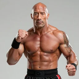 dwayne the rock johnson in fist of the north star, 4 k