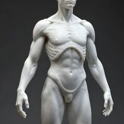 anatomy of a human body in white porcelain environmental occlusion, H.R. Giger, photorealistic, 8k, digital art, unreal engine, unreal engine render, blender render, render, 4k, coherent
