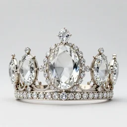 jewel of clarity and elegance the crown is made in a style which was popular at that time it has an oval shape