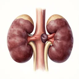 medical illustration of the kidneys by Alex Grey