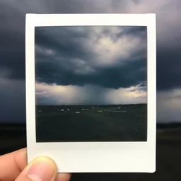 a perfect storm, taken on a polaroid camera