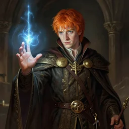 wow! fanart throne of glass fantasy portrait of mark williams as arthur weasley casting a spell, d & d, high fantasy, detailed, digital art, artstation, smooth, sharp focus, art by artgerm, greg rutkowski, alphonse mucha