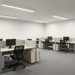 concept art of severance indoor office scenario, designed by dieter rams