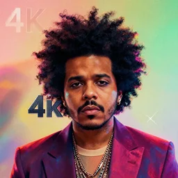 the weeknd album cover, 4 k, unreal quality, octane render, hyperrealistic, abstract, vibrant