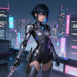 anime key visua futuristic cyber warrior girl, on cyberpunk neon light tokyo rooftop, ssci - fi and fantasy, intricate and very beautiful, highly detailed and digital painting, concept art, smooth, illustration, art by l taekwon kim / a - rang style, luxearte and rossdraws and liya nikorov and rongzhen luo