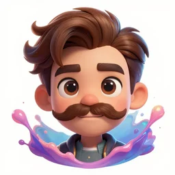 anime cute Nathan Fillion with mustache and big eyes, splash art by League of Legends, highly detailed, trending on Artstation and Safebooru in category Voluptious