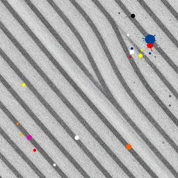 modern patterns and paint splatters viewed from above