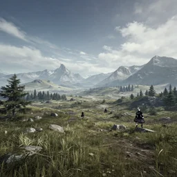 HDRI of Nier Automata landscape, Unreal Engine, Artstation