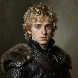 caillou as joffrey baratheon game of thrones portrait painting