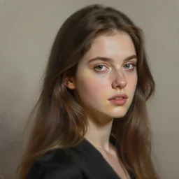 the most beautiful woman in the world. hyper realistic painting. depth of field. trending on artstation.