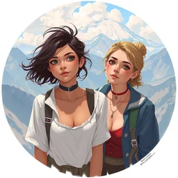 illustration of 👩✈ next to a ✈ by mandy jurgens, trending on artstation
