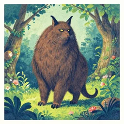 the beast over the garden wall, painterly, offset printing technique, by alexandre cabanel