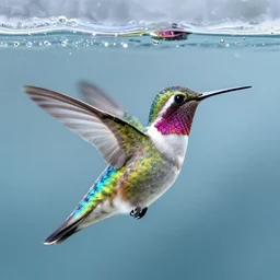 icy submerged hummingbird transparendigitalart leaked aquatic noticing
