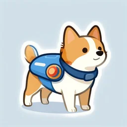 geodesic dog dog dog dog dog wearing jetpack vector art futuristic japanese backlight cyberpunk by atey ghailan roy lichtenstein andy warhol pop art, bladerunner, pixiv contest winner, cyberpunk style, cyberpunk color scheme, mechanical, high resolution, hd, intricate detail, fine detail, 4 k