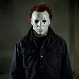 film still of mike myers as michael myers, 4k