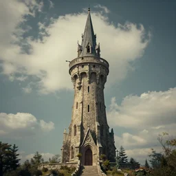 a surreal wizards tower by casper david
