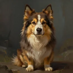 Portrait of a aesthetic Dog in World of Warcraft, cover art, ultra wide lens shot, pretty, beautiful, DnD character art portrait, matte fantasy painting, DeviantArt Artstation, by Jason Felix by Steve Argyle by Tyler Jacobson by Peter Mohrbacher, cinematic lighting
