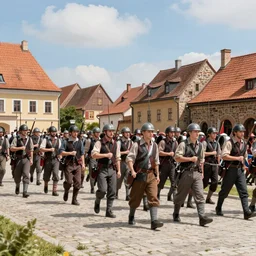 Osowiec then and again Attack of the dead, hundred men Facing the lead once again Hundred men Charge again Die again