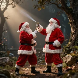 santa whipping elves