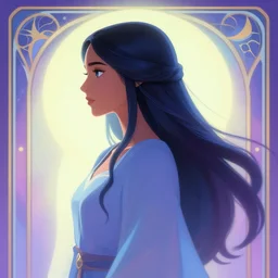 side portrait, maya ali, wind sorcerer, gloomhaven, soft, smooth, luminescent, art nouveau tarot, backlit glow, colorful swirly ripples, gaudy colors, aesthetic octane render, unreal engine, 8 k, by mucha, ilya kuvshinov!, cushart krenz